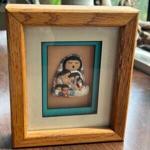 Tiddleybits Hand Cast And Painted Clay Framed 3D Art Work